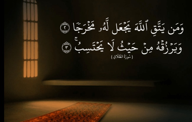 فوائد آية ومن يتق الله يجعل له مَخْرَجًا