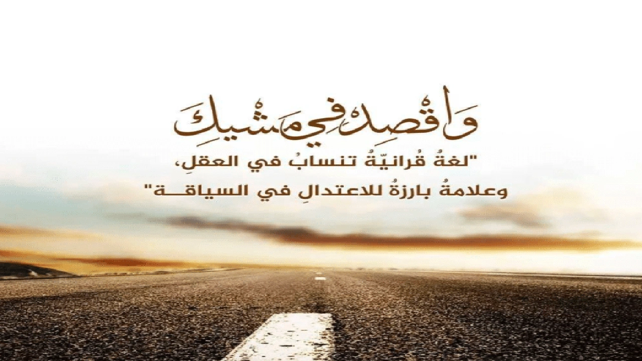 صورة فوائد الآية وَاقْصِدْ في مشيك