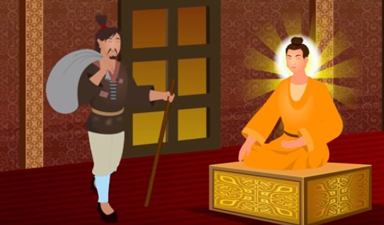قصة الشحاذ والراهب