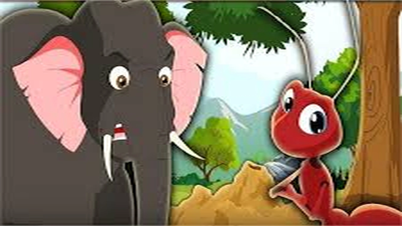 صورة قصة للاطفال قبل النوم : قصة الفيل والنملة