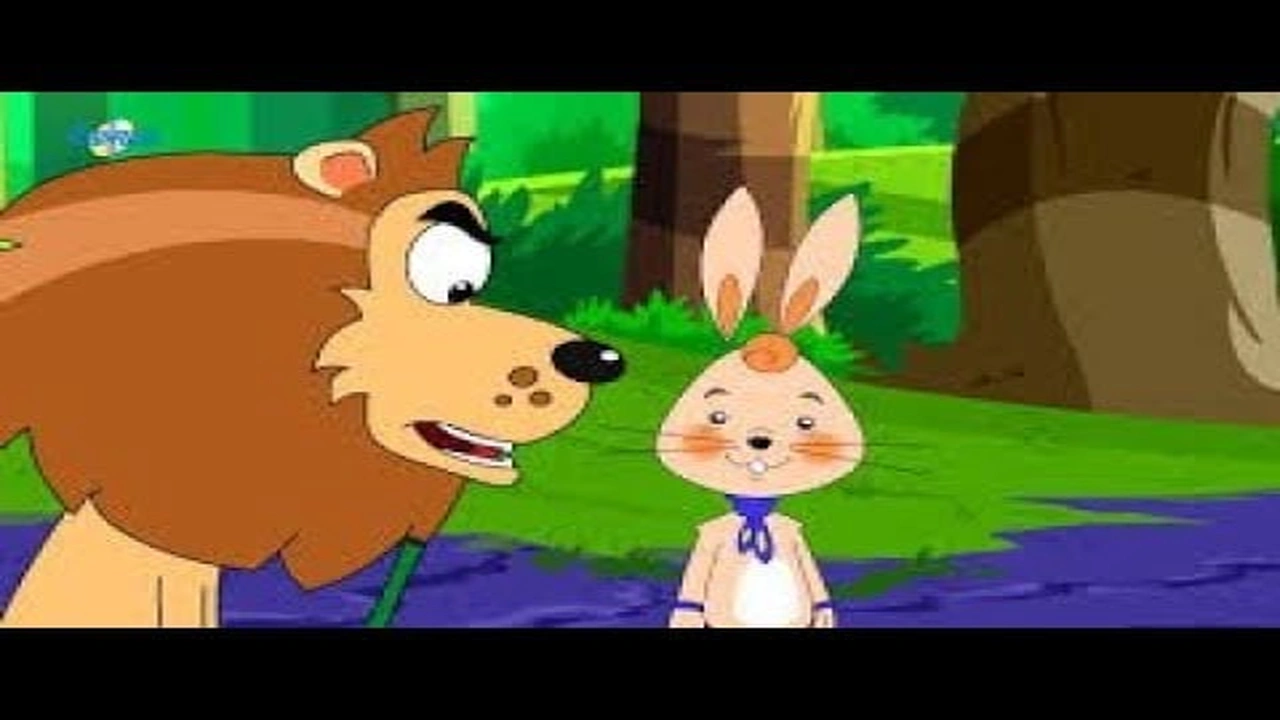 صورة قصص اطفال قبل النوم : الأسد الغبي و الأرنب الذكي