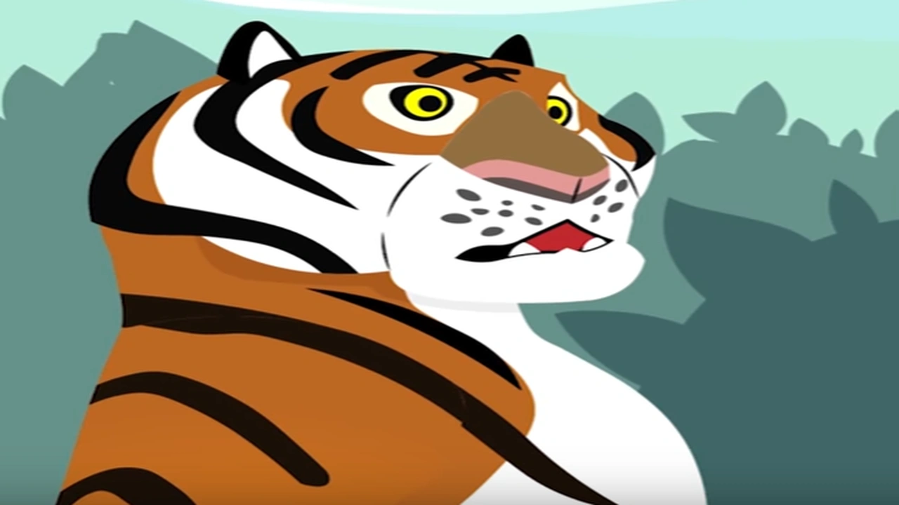 صورة قصص اطفال هادفة بالصور : النمر والأرنب