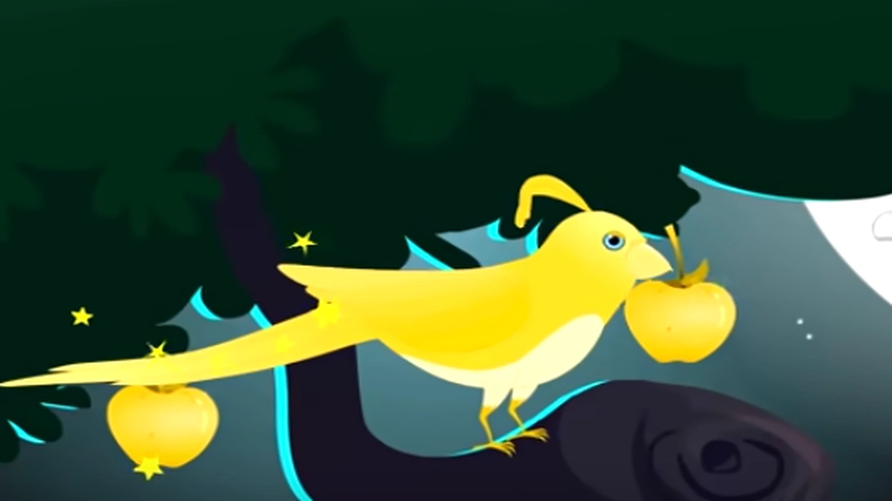 صورة قصص للاطفال قبل النوم : قصة الطائر الذهبي