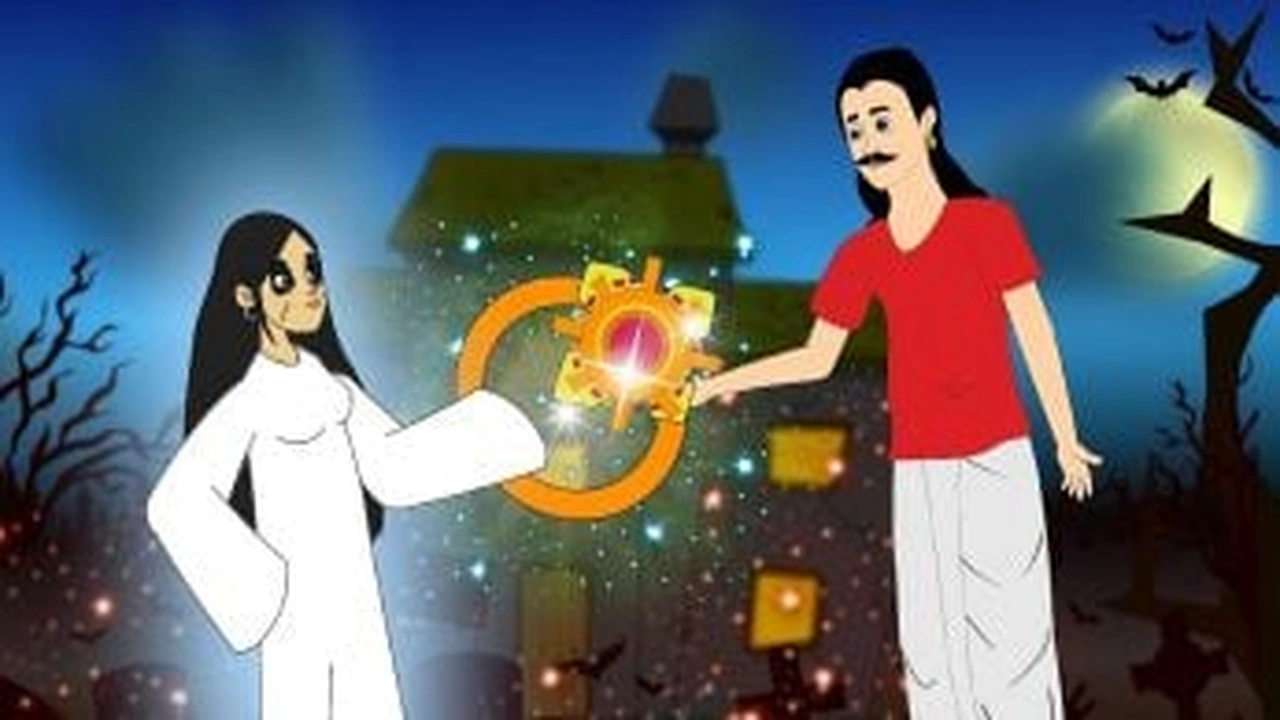 صورة قصص ما قبل النوم للاطفال : قصة شبح النار والخاتم الذهبي