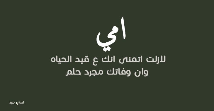كلام عن الام المتوفية