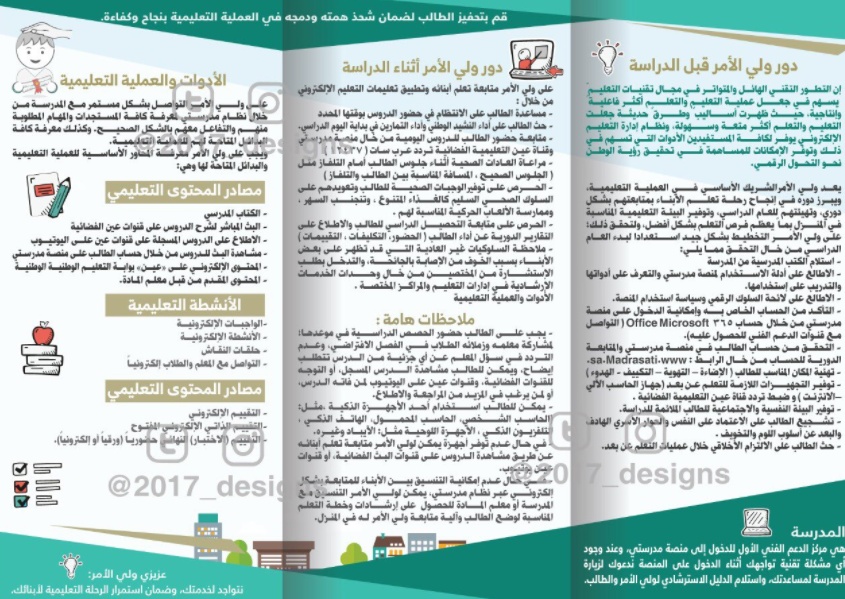 مطويات عن التعلم عن بعد