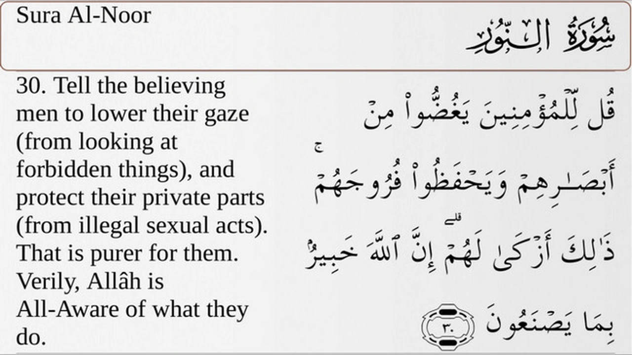 صورة ملخص تفسير سورة النور