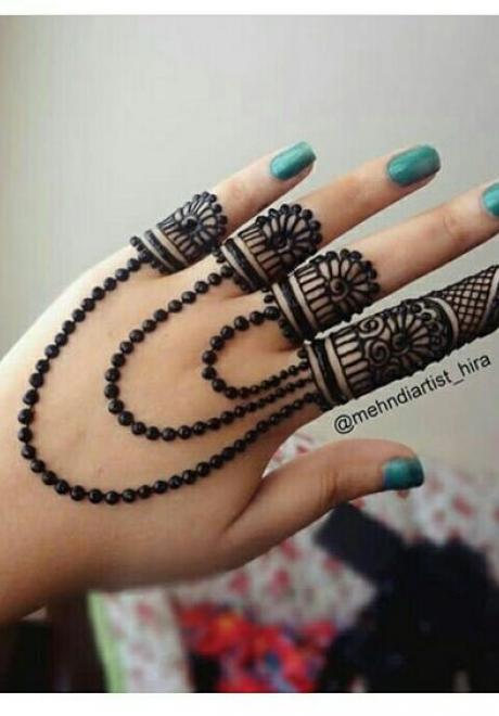 نقش حناء خليجي خفيف