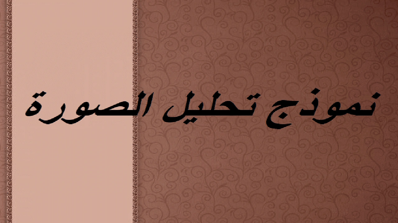 صورة نموذج تحليل الصورة