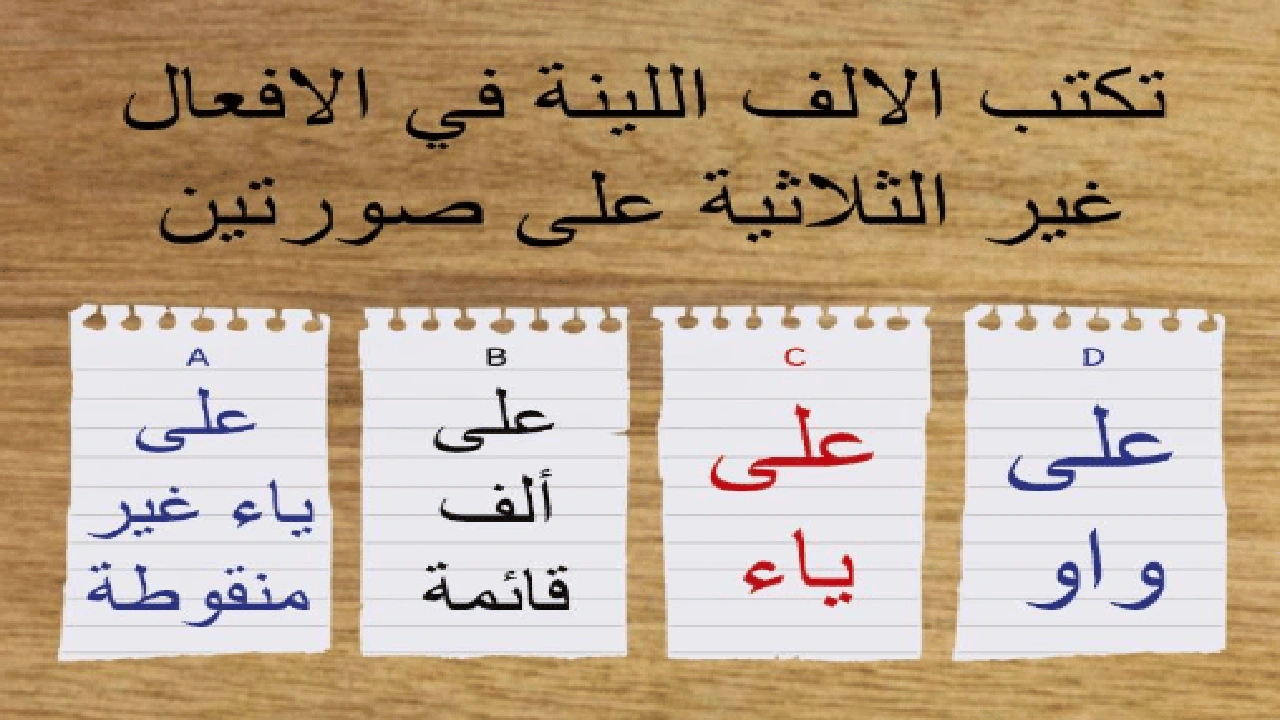 صورة ورقة عمل الألف اللينة في الأفعال غير الثلاثية