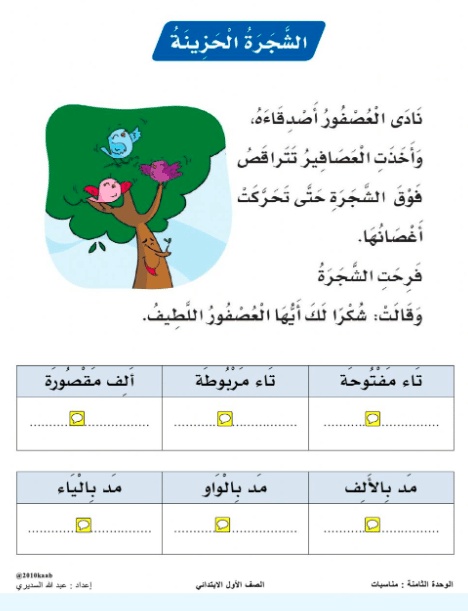 ورقة عمل الشجرة الحزينة