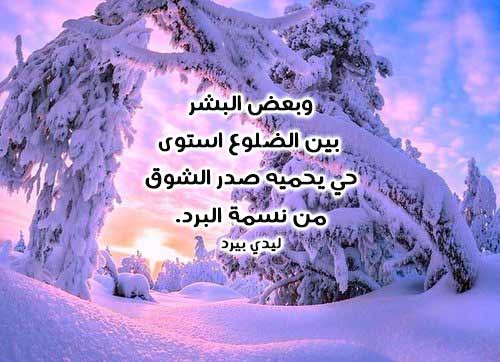 شعر عن البرد للحبيب