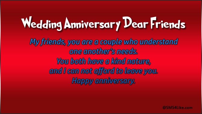 anniversary messages for friends