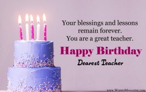 birthday messages for teacher