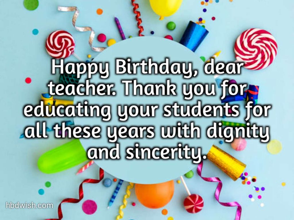 birthday messages for teacher