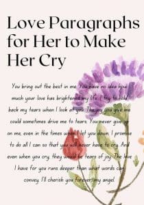 long paragraph love message to make her cry