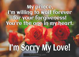 love messages for him to say sorry