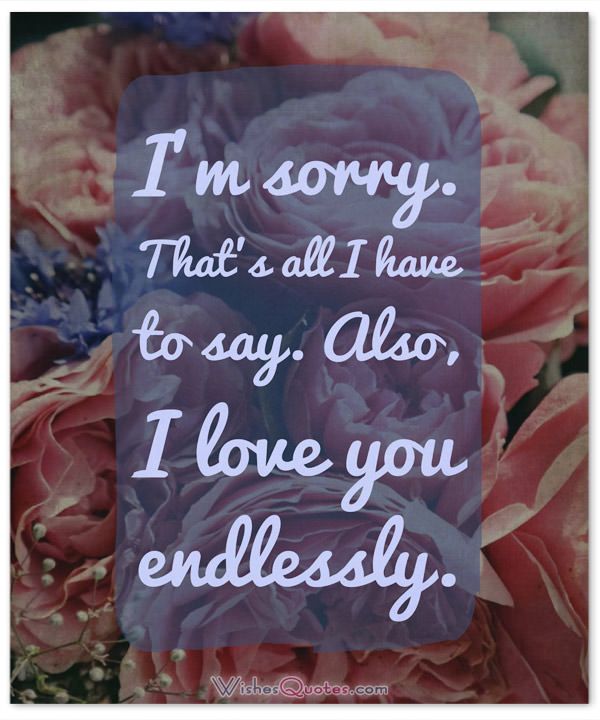 love messages for him to say sorry