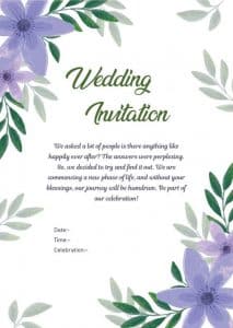 wedding invitation message