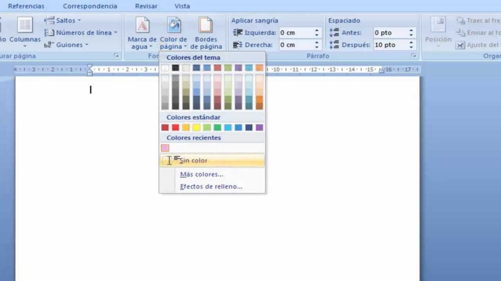 إزالة خلفية النص في الوورد