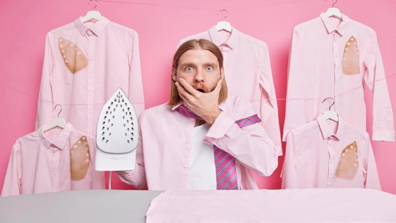 صورة إزالة طبعة المكواة