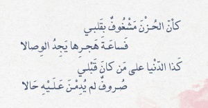 ابيات شعر ضيقه