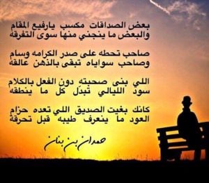 ابيات شعر عن الحب بين الاصدقاء