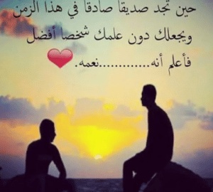ابيات شعر عن حب الصديق