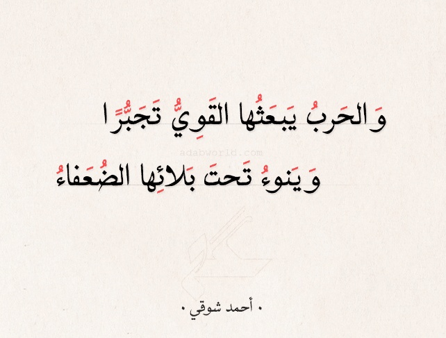 اشعار عن السلام والحرب