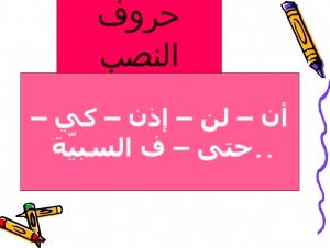 اعراب حروف النصب والجزم