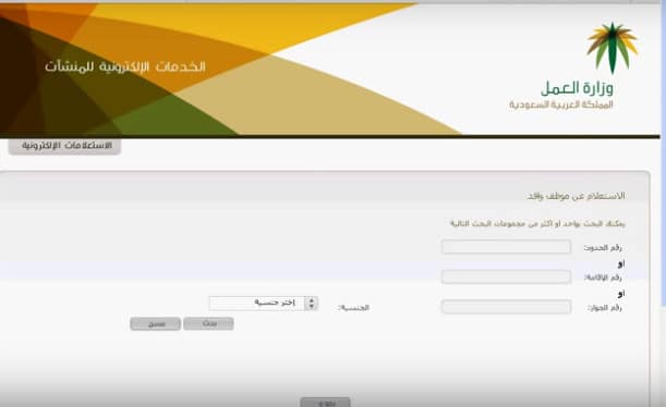 الاستعلام عن منشأة فردية