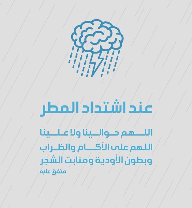اللهم حوالينا ولا علينا