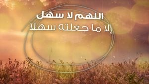 اللهم لا سهل إلا ما جعلته سهلا