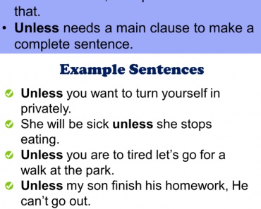امثلة على قاعدة unless