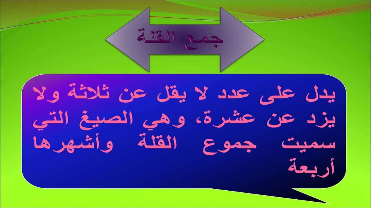 صورة امثلة عن جمع القلة
