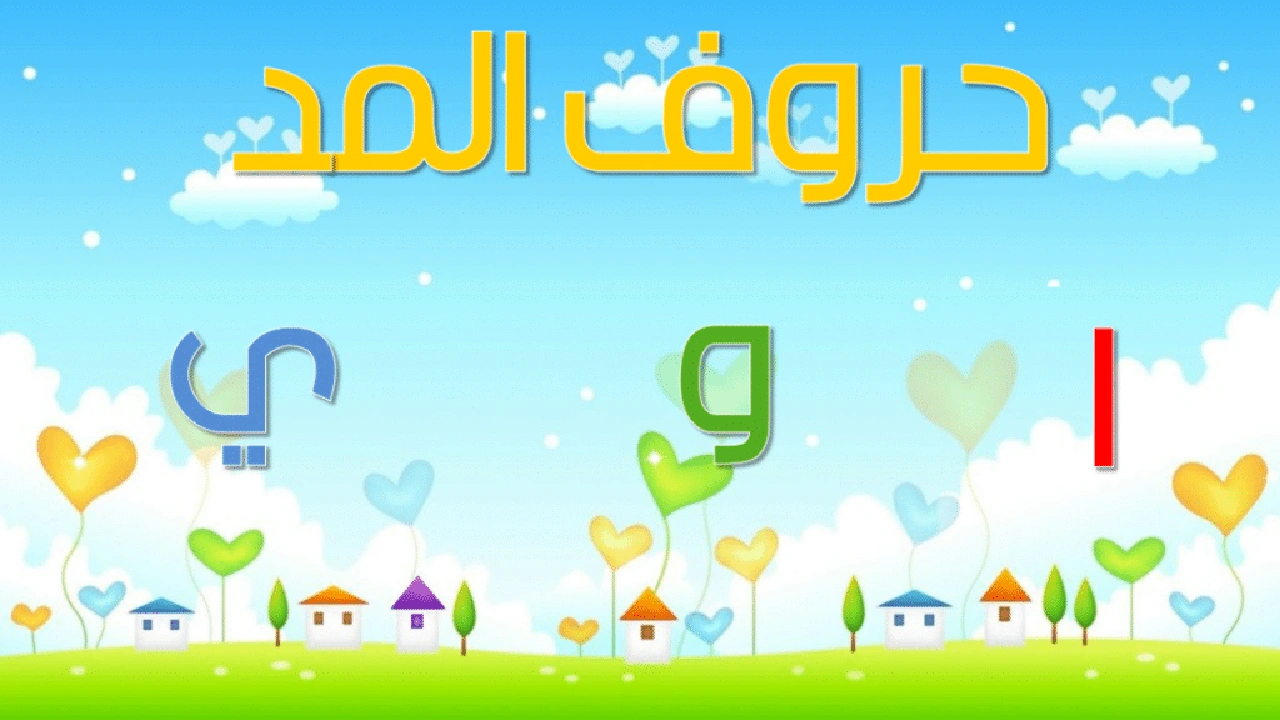 صورة امثله على حروف المد