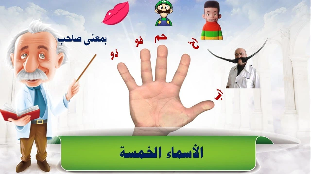 صورة اوراق عمل الاسماء الخمسة