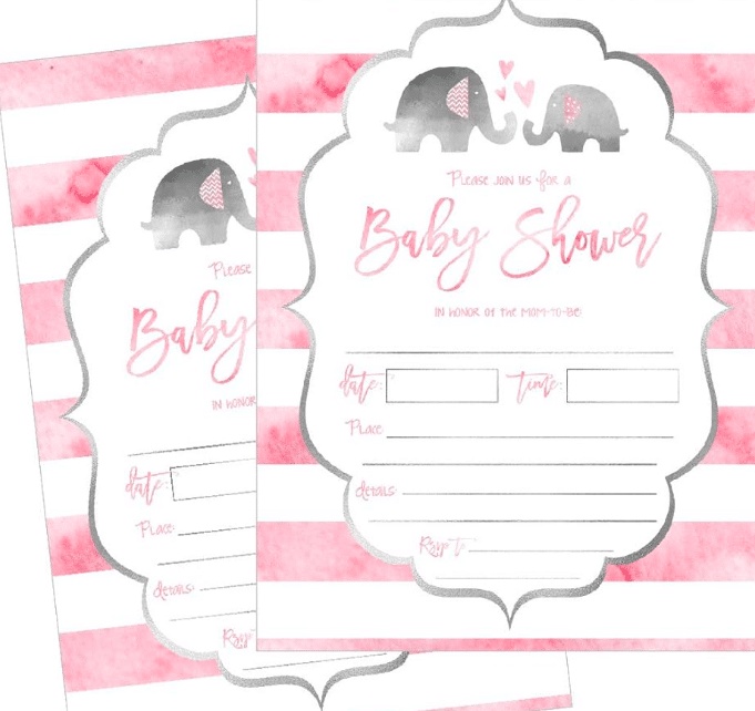 بطاقة دعوة استقبال مولود فارغة