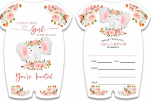 بطاقة دعوة استقبال مولود فارغة