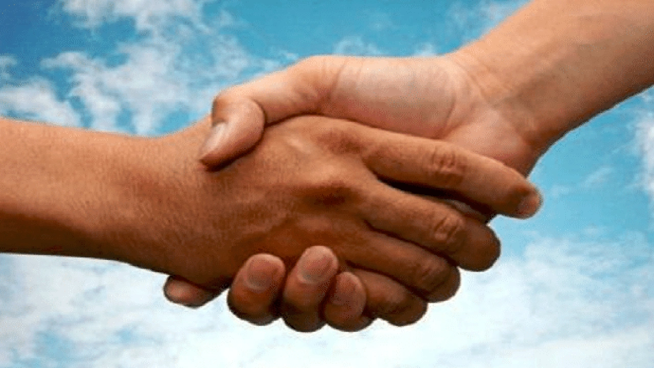 صورة تعبير عن القاء التحيه