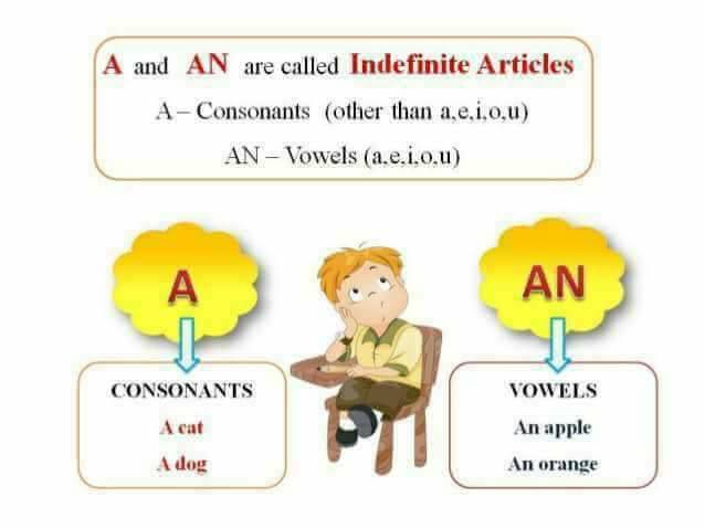 تمارين على قاعدة a an