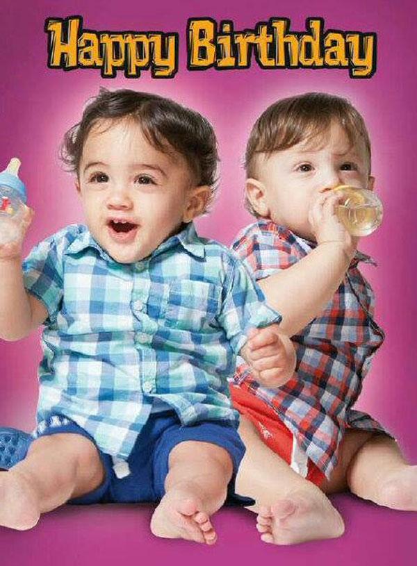 تهنئة عيد ميلاد توأم اولاد