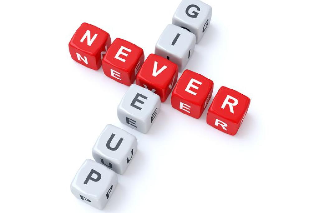 جمل بالانجليزية فيها never
