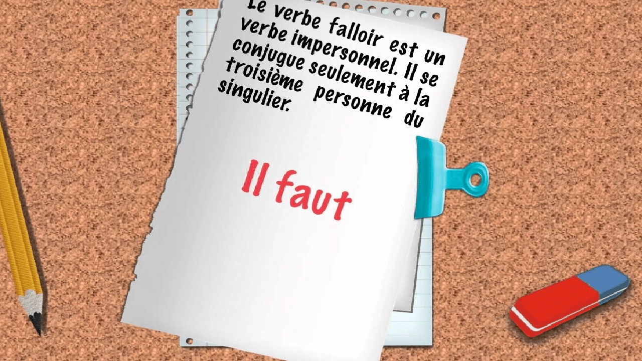 صورة جمل بالفرنسية فيها il faut