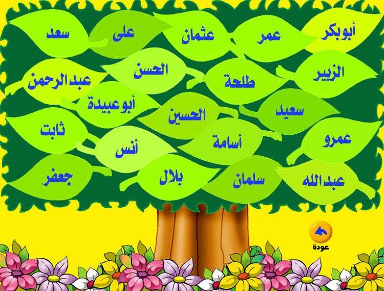 جميع أسماء الأنبياء والرسل والصحابة