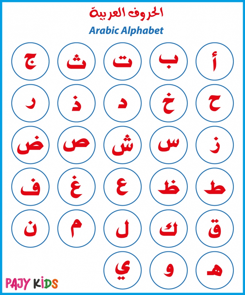 حروف عربية للطبع