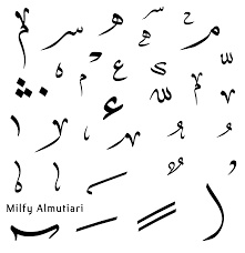حروف عربية مزخرفة