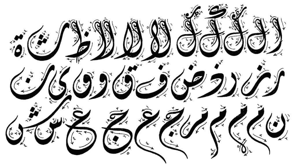 حروف عربية مزخرفة