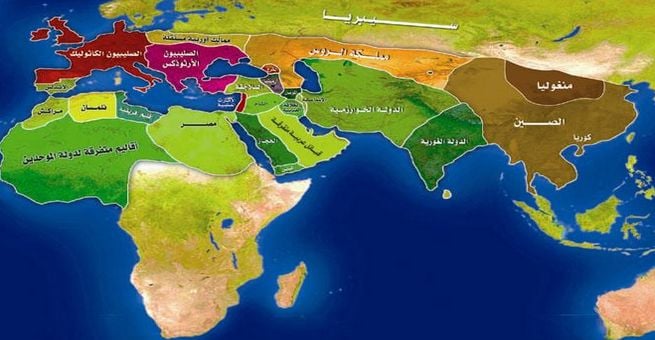 خريطة العالم الاسلامي قديما