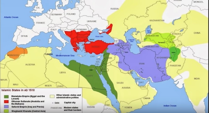 خريطة العالم الاسلامي قديما